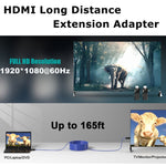موسع HDMI لمسافة 165 قدم مع صوت وفيديو 1080P عبر كابل إيثرنت Cat5 Cat6، محول تمديد HDMI لمسافات طويلة بدون فقدان إشارة