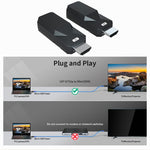 موسع HDMI لمسافة 165 قدم مع صوت وفيديو 1080P عبر كابل إيثرنت Cat5 Cat6، محول تمديد HDMI لمسافات طويلة بدون فقدان إشارة