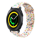 سوار ساعة رياضي بنقاط قوس قزح مع إبزيم سيليكون، لساعة سامسونج جالاكسي واتش 5 برو، لساعة سامسونج جالاكسي جير سبورت، لساعة سامسونج جالاكسي واتش أكتيف 2 مقاس 40 مم / 44 مم، لساعة سامسونج جالاكسي واتش 3 مقاس 41 مم، لساعة سامسونج جالاكسي واتش أكتيف 40 مم
