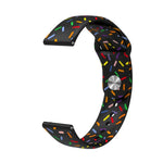 سوار ساعة سيليكون بمشبك بنقاط قوس قزح رياضي، لساعات Samsung Galaxy Watch 4 مقاس 40مم / 44مم، لساعات Samsung Galaxy Watch 4 Classic مقاس 42مم / 46مم