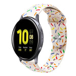 سوار ساعة سيليكون بمشبك بنقاط قوس قزح رياضي، لساعات Samsung Galaxy Watch 4 مقاس 40مم / 44مم، لساعات Samsung Galaxy Watch 4 Classic مقاس 42مم / 46مم