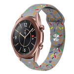 سوار ساعة سيليكون بمشبك بنقاط قوس قزح رياضي، لساعات Samsung Galaxy Watch 4 مقاس 40مم / 44مم، لساعات Samsung Galaxy Watch 4 Classic مقاس 42مم / 46مم
