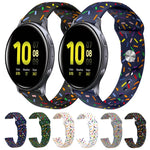 سوار ساعة سيليكون بمشبك بنقاط قوس قزح رياضي، لساعات Samsung Galaxy Watch 4 مقاس 40مم / 44مم، لساعات Samsung Galaxy Watch 4 Classic مقاس 42مم / 46مم
