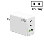 محول لابتوب GaN PD65W Type-C x 2 + USB3.0 لسلسلة Apple MacBook، قابس الولايات المتحدة