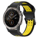 Two Color Reverse Buckle 26mm Silicone Watch Band, For Garmin Fenix 5X Plus, For Garmin Fenix 6X, For Garmin D2 Delta PX
