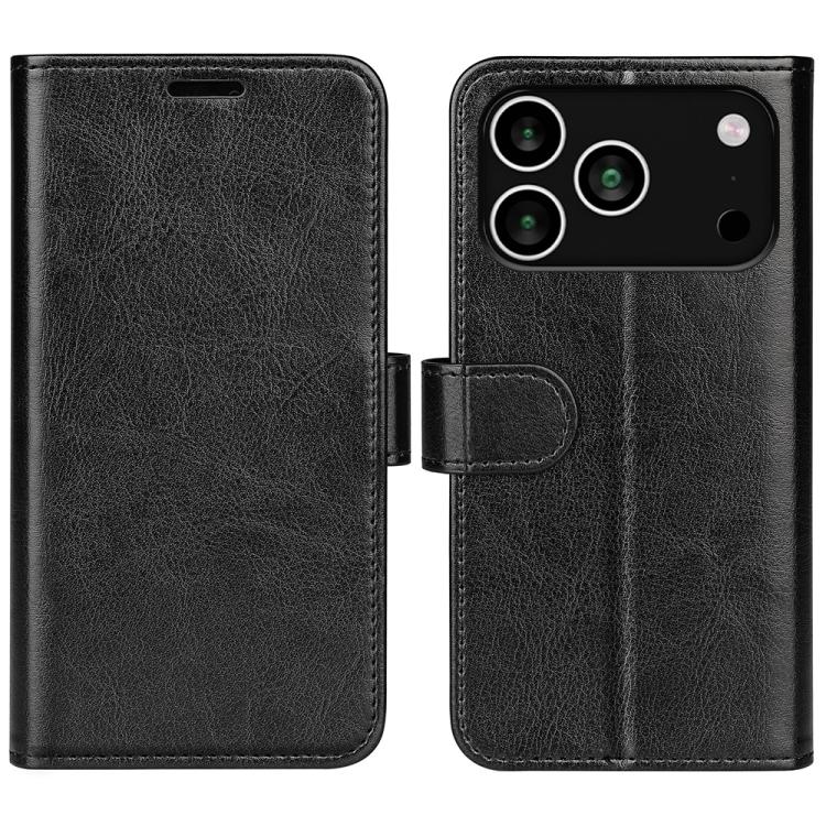 غطاء هاتف من الجلد بنمط R64 مع طي أفقي، لهواتف iPhone 17e / 16e، وiPhone 17 Pro Max، وiPhone 17 Pro، وiPhone 17، وiPhone Air، وiPhone 16 Pro Max، وiPhone 16 Pro، وiPhone 16 Plus، وiPhone 16، وiPhone 15 Pro Max
