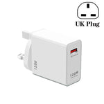 شاحن شحن فائق السرعة USB بقوة 120 واط، قابس الاتحاد الأوروبي، قابس الولايات المتحدة، قابس المملكة المتحدة