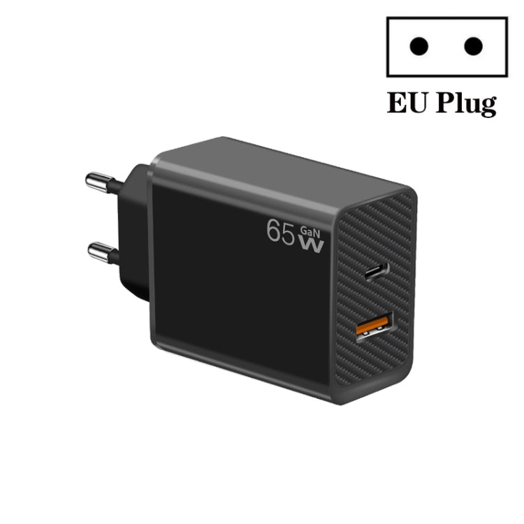 محول دفتر ملاحظات GaN PD48W Type-C PD3.0 + USB3.0 لسلسلة MacBook، قابس أوروبي، قابس أوروبي
