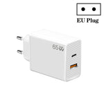 محول دفتر ملاحظات GaN PD48W Type-C PD3.0 + USB3.0 لسلسلة MacBook، قابس أوروبي، قابس أوروبي
