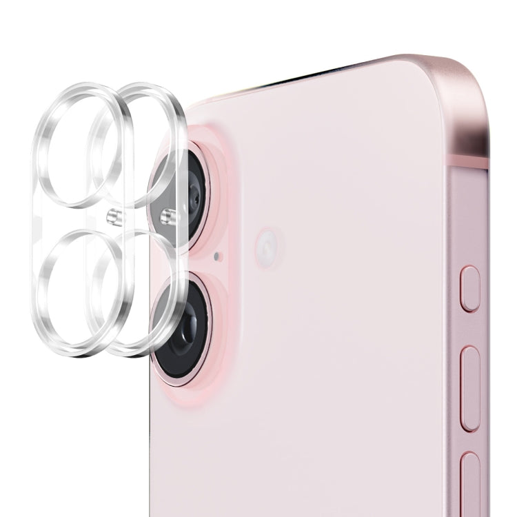 2 قطعة فيلم زجاج مقسى عدسة كاميرا خلفية ENKAY Hat-Prince 9H، لهواتف iPhone 17e / 16e، iPhone 17 Pro Max، iPhone 17 Pro، iPhone 17، iPhone Air، iPhone 16 Pro / 16 Pro Max، iPhone 16 / 16 Plus، iPhone 15 Pro / 15 Pro Max