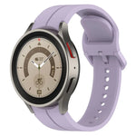 Grooved Color Buckle Silicone Watch Band, For Samsung Galaxy Watch 6 / 6 Classic