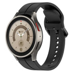 Grooved Color Buckle Silicone Watch Band, For Samsung Galaxy Watch 6 / 6 Classic