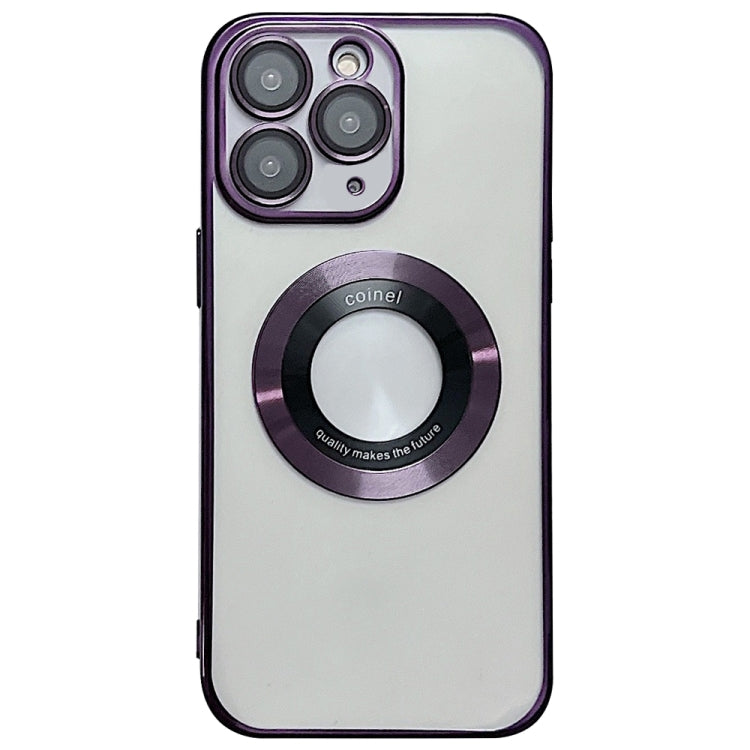 غطاء هاتف TPU مطلي بالكهرباء مع دعم MagSafe، لهواتف iPhone 11، iPhone 11 Pro