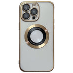 غطاء هاتف TPU مطلي بالكهرباء مع دعم MagSafe، لهواتف iPhone 16 Pro، iPhone 16 Plus، iPhone 16، iPhone 15 Pro Max، iPhone 15 Pro، iPhone 15 Plus