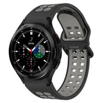 سوار ساعة سيليكون قابل للتنفس ثنائي اللون، لسامسونج Galaxy Watch 4 Classic مقاس 42مم