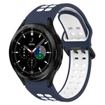 سوار ساعة سيليكون قابل للتنفس ثنائي اللون، لسامسونج Galaxy Watch 4 Classic مقاس 42مم