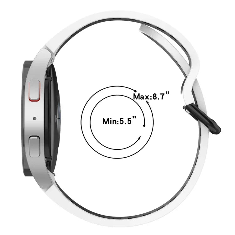 سوار ساعة سيليكون قابل للتنفس ثنائي اللون، لسامسونج Galaxy Watch 4 Classic مقاس 42مم