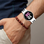 سوار ساعة سيليكون قابل للتنفس ثنائي اللون، لسامسونج Galaxy Watch 4 Classic مقاس 42مم