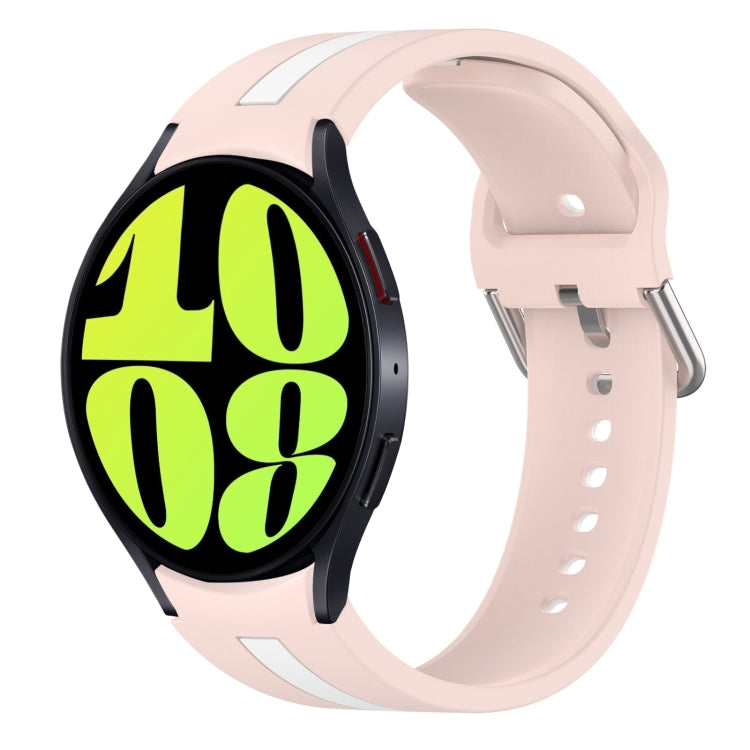 سوار ساعة سيليكون ثنائي اللون، لساعات Samsung Galaxy Watch 6 44mm، Samsung Galaxy Watch 6 40mm، Samsung Galaxy Watch 6 Classic 43mm، Samsung Galaxy Watch 5 Pro Golf Edition، Samsung Galaxy Watch 5 Golf Edition