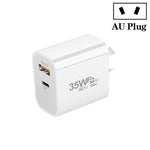 شاحن مزدوج المنفذ PD30W USB-C / تايب-سي + QC3.0 USB، قابس أسترالي، مستودع هونغ كونغ