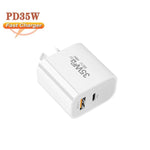 شاحن مزدوج المنفذ PD30W USB-C / تايب-سي + QC3.0 USB، قابس أسترالي، مستودع هونغ كونغ