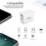 شاحن مزدوج المنفذ PD30W USB-C / تايب-سي + QC3.0 USB، قابس أسترالي، مستودع هونغ كونغ