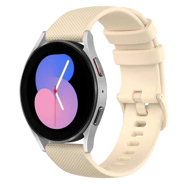سوار ساعة سيليكون مربعات عرض 20مم، لسامسونج Galaxy Watch 5 مقاس 40مم