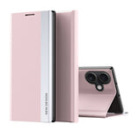 غطاء هاتف جلدي مع امتصاص مطلي بالكهرباء من الجانب، لأجهزة iPhone 16 Pro، iPhone 16 Plus، iPhone 16، iPhone 15 Pro Max، iPhone 15 Pro، iPhone 15 Plus