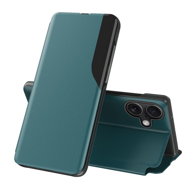 غطاء هاتف جلدي بغطاء جانبي للعرض، لأجهزة iPhone 17e / 16e، iPhone 17 Pro Max، iPhone 17 Pro، iPhone 17، iPhone Air، iPhone 16 Pro Max، iPhone 16 Pro، iPhone 16 Plus