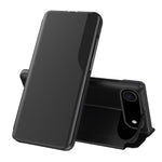 غطاء هاتف جلدي بغطاء جانبي للعرض، لأجهزة iPhone 17e / 16e، iPhone 17 Pro Max، iPhone 17 Pro، iPhone 17، iPhone Air، iPhone 16 Pro Max، iPhone 16 Pro، iPhone 16 Plus