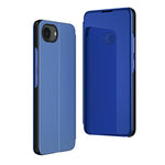 غطاء هاتف جلدي بغطاء أفقي مع مرآة مطلية وحامل، لأجهزة iPhone 17e / 16e، iPhone 17 Pro Max، iPhone 17 Pro، iPhone 17، iPhone Air، iPhone 16 Pro Max