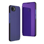 غطاء هاتف جلدي بغطاء أفقي مع مرآة مطلية وحامل، لأجهزة iPhone 17e / 16e، iPhone 17 Pro Max، iPhone 17 Pro، iPhone 17، iPhone Air، iPhone 16 Pro Max