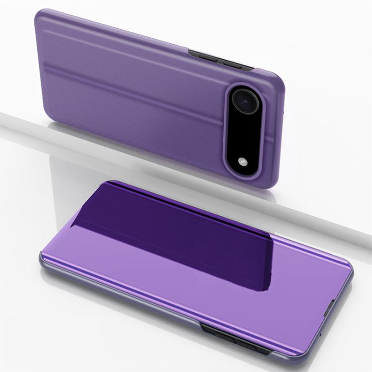 غطاء هاتف جلدي بغطاء أفقي مع مرآة مطلية وحامل، لأجهزة iPhone 17e / 16e، iPhone 17 Pro Max، iPhone 17 Pro، iPhone 17، iPhone Air، iPhone 16 Pro Max