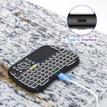M9 Mini مجموعة لوحة مفاتيح لاسلكية مع جهاز تحكم عن بعد وفأرة تدعم لوحة اللمس والصوت