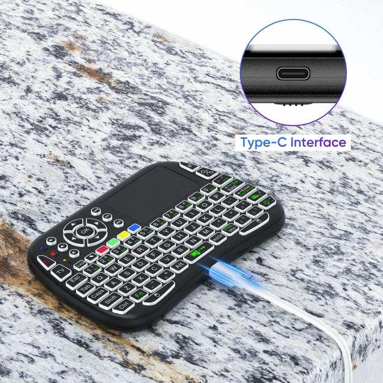 M9 Mini مجموعة لوحة مفاتيح لاسلكية مع جهاز تحكم عن بعد وفأرة تدعم لوحة اللمس والصوت
