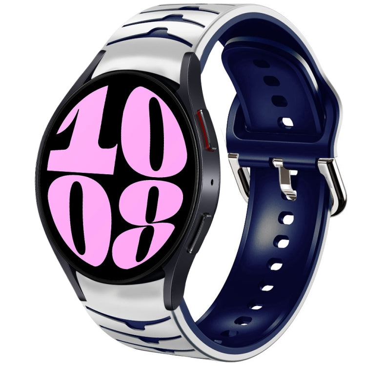 سوار ساعة سيليكون بنقشة منحنية، لساعات Samsung Galaxy Watch 6 Classic مقاس 47 مم، لساعات Samsung Galaxy Watch 6 مقاس 44 مم، لساعات Samsung Galaxy Watch 6 مقاس 40 مم