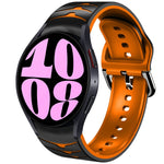 سوار ساعة سيليكون بنقشة منحنية، لساعات Samsung Galaxy Watch 6 Classic مقاس 47 مم، لساعات Samsung Galaxy Watch 6 مقاس 44 مم، لساعات Samsung Galaxy Watch 6 مقاس 40 مم