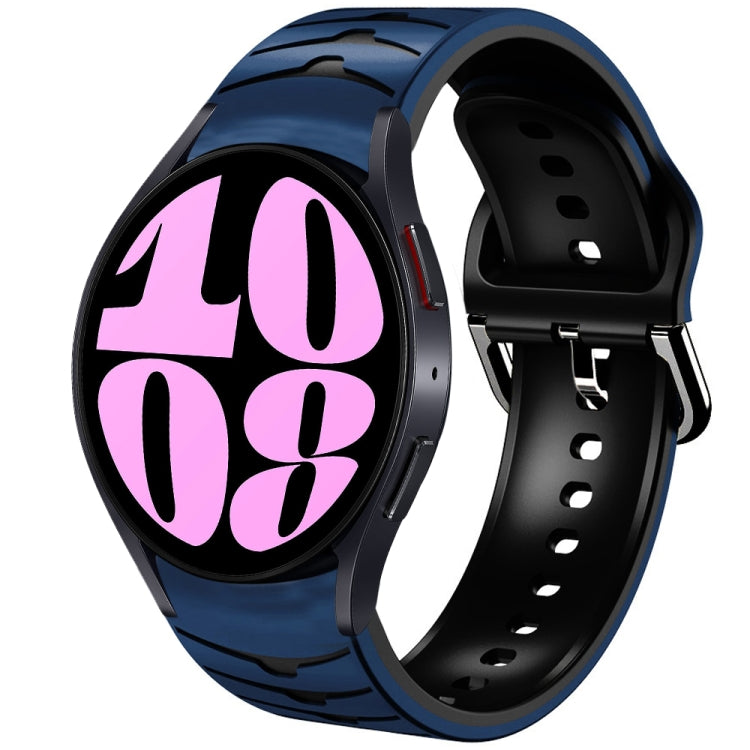 سوار ساعة سيليكون بنقشة منحنية، لساعات Samsung Galaxy Watch 6 Classic مقاس 47 مم، لساعات Samsung Galaxy Watch 6 مقاس 44 مم، لساعات Samsung Galaxy Watch 6 مقاس 40 مم