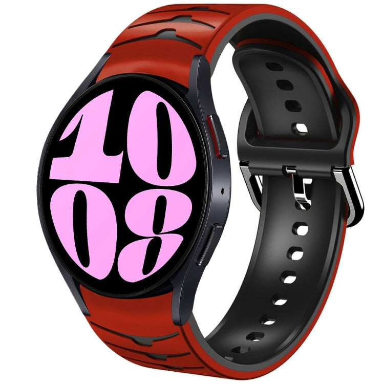 سوار ساعة سيليكون بنقشة منحنية، لساعات Samsung Galaxy Watch 6 Classic مقاس 47 مم، لساعات Samsung Galaxy Watch 6 مقاس 44 مم، لساعات Samsung Galaxy Watch 6 مقاس 40 مم
