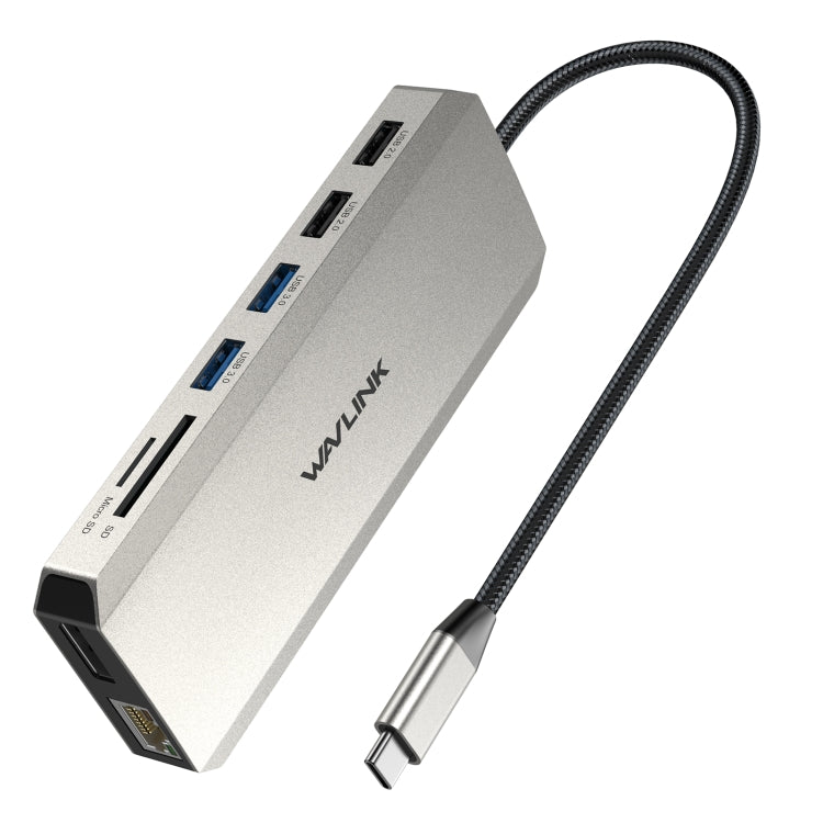 محطة إرساء لابتوب Wavlink UMD302 Type-C إلى منافذ متعددة، مزدوج 4K HDMI HUB ثلاثي الشاشات 12 في 1، UMD302