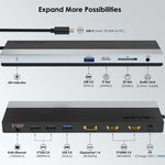 محطة إرساء Wavlink UMD08 DisplayPort 12 في 1 Type-C لعرض ثلاثي، UMD08