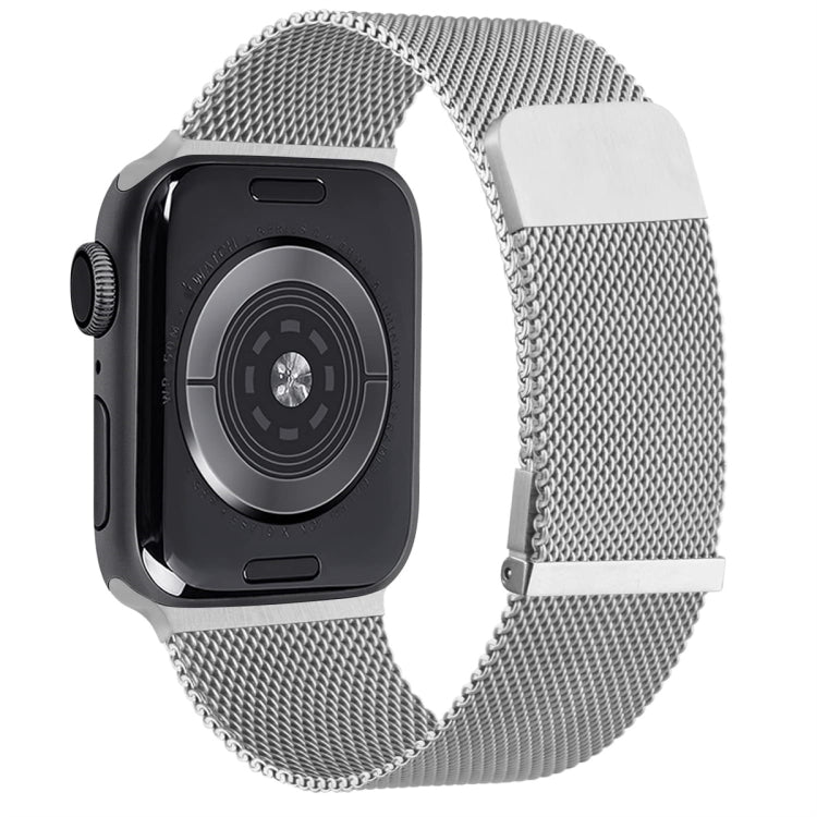 سوار ساعة ميلان مزدوج من شبكة الفولاذ المغناطيسية، لساعة Apple Watch Ultra 49mm، لساعة Apple Watch 8 41mm، لساعة Apple Watch 8 45mm، لساعة Apple Watch SE 2022 40mm، لساعة Apple Watch SE 2022 44mm، لساعة Apple Watch 7 41mm