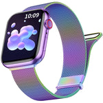 سوار ساعة ميلان مزدوج من شبكة الفولاذ المغناطيسية، لساعة Apple Watch Ultra 49mm، لساعة Apple Watch 8 41mm، لساعة Apple Watch 8 45mm، لساعة Apple Watch SE 2022 40mm، لساعة Apple Watch SE 2022 44mm، لساعة Apple Watch 7 41mm
