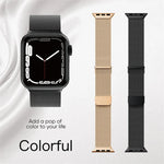 سوار ساعة ميلان بشبكة فولاذية مغناطيسية مزدوجة، لـ Apple Watch 2 مقاس 38مم، لـ Apple Watch مقاس 42مم، لـ Apple Watch مقاس 38مم