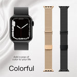 سوار ساعة ميلان مزدوج من شبكة الفولاذ المغناطيسية، لساعة Apple Watch Ultra 49mm، لساعة Apple Watch 8 41mm، لساعة Apple Watch 8 45mm، لساعة Apple Watch SE 2022 40mm، لساعة Apple Watch SE 2022 44mm، لساعة Apple Watch 7 41mm