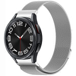 سوار ساعة معدني مغناطيسي بنمط زر ميلان، لساعات Samsung Galaxy Watch 6 Classic، وSamsung Galaxy Watch5 / 5 Pro، وSamsung Galaxy Watch4 / 4 Classic 46mm، وSamsung Galaxy Watch3 41mm
