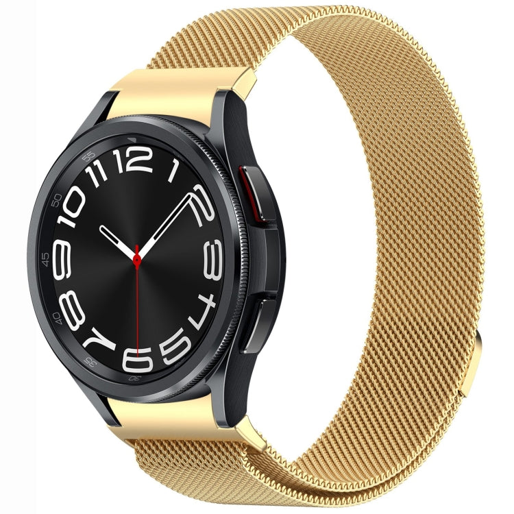 سوار ساعة معدني مغناطيسي بنمط زر ميلان، لساعات Samsung Galaxy Watch 6 Classic، وSamsung Galaxy Watch5 / 5 Pro، وSamsung Galaxy Watch4 / 4 Classic 46mm، وSamsung Galaxy Watch3 41mm