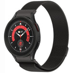 سوار ساعة معدني مغناطيسي بنمط زر ميلان، لساعات Samsung Galaxy Watch 6 Classic، وSamsung Galaxy Watch5 / 5 Pro، وSamsung Galaxy Watch4 / 4 Classic 46mm، وSamsung Galaxy Watch3 41mm