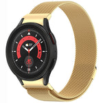 سوار ساعة معدني مغناطيسي بنمط زر ميلان، لساعات Samsung Galaxy Watch 6 Classic، وSamsung Galaxy Watch5 / 5 Pro، وSamsung Galaxy Watch4 / 4 Classic 46mm، وSamsung Galaxy Watch3 41mm