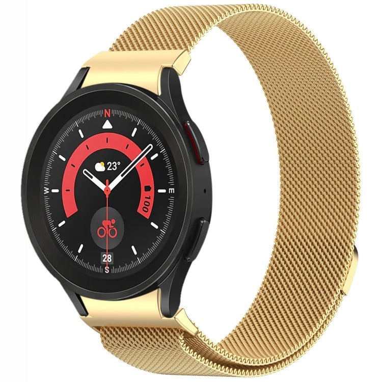سوار ساعة معدني مغناطيسي بنمط زر ميلان، لساعات Samsung Galaxy Watch 6 Classic، وSamsung Galaxy Watch5 / 5 Pro، وSamsung Galaxy Watch4 / 4 Classic 46mm، وSamsung Galaxy Watch3 41mm